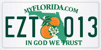 FL license plate EZTO13