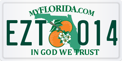 FL license plate EZTO14