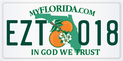 FL license plate EZTO18