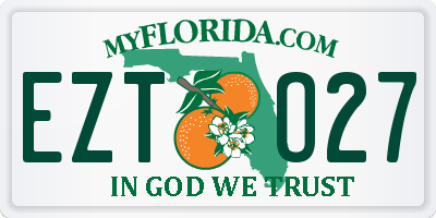 FL license plate EZTO27