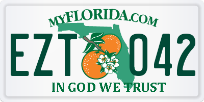 FL license plate EZTO42