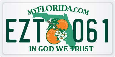 FL license plate EZTO61