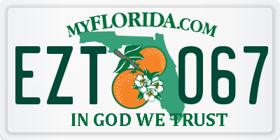 FL license plate EZTO67