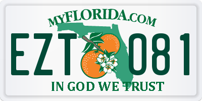 FL license plate EZTO81