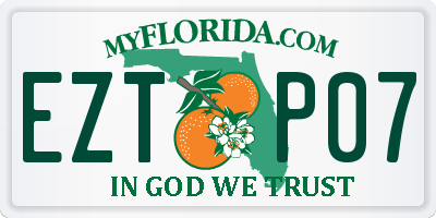 FL license plate EZTP07