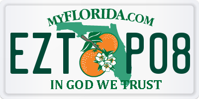 FL license plate EZTP08