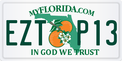 FL license plate EZTP13