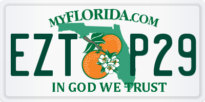 FL license plate EZTP29