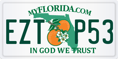 FL license plate EZTP53