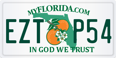 FL license plate EZTP54