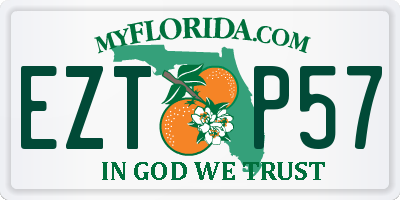 FL license plate EZTP57