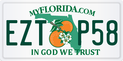 FL license plate EZTP58