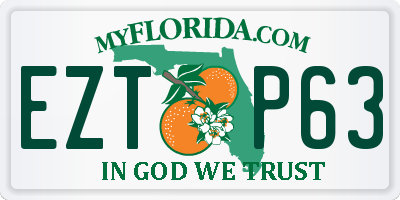 FL license plate EZTP63