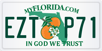 FL license plate EZTP71