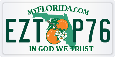 FL license plate EZTP76