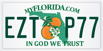 FL license plate EZTP77