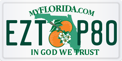 FL license plate EZTP80