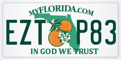 FL license plate EZTP83