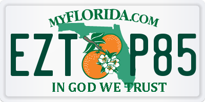 FL license plate EZTP85