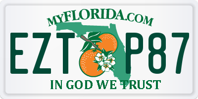 FL license plate EZTP87