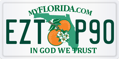 FL license plate EZTP90