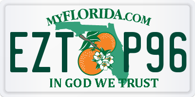 FL license plate EZTP96