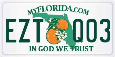 FL license plate EZTQ03