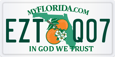 FL license plate EZTQ07