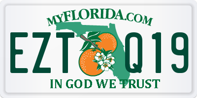 FL license plate EZTQ19