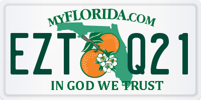 FL license plate EZTQ21