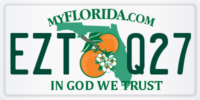 FL license plate EZTQ27