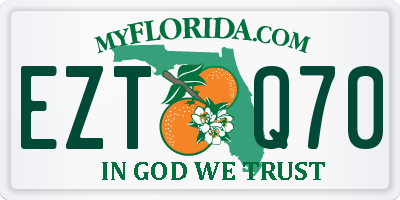 FL license plate EZTQ70