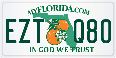 FL license plate EZTQ80