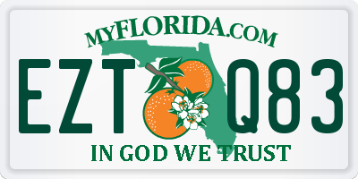 FL license plate EZTQ83