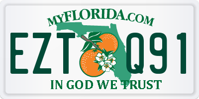 FL license plate EZTQ91