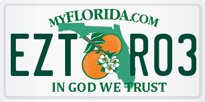 FL license plate EZTR03