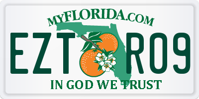 FL license plate EZTR09