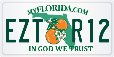 FL license plate EZTR12