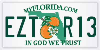 FL license plate EZTR13