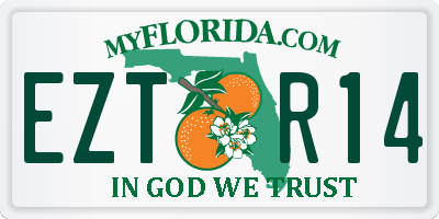 FL license plate EZTR14