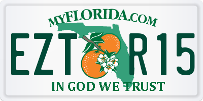 FL license plate EZTR15