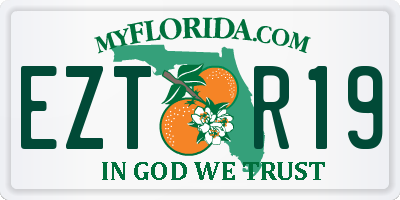 FL license plate EZTR19