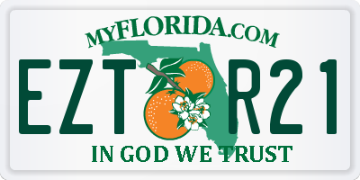 FL license plate EZTR21