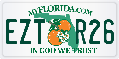 FL license plate EZTR26