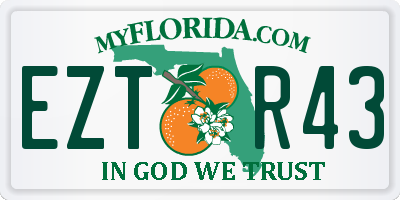 FL license plate EZTR43