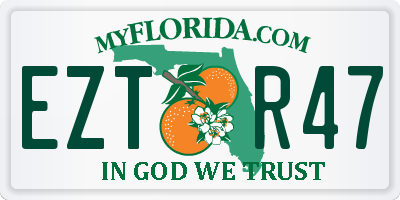 FL license plate EZTR47