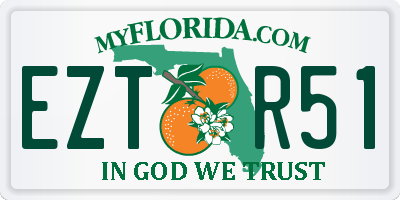 FL license plate EZTR51