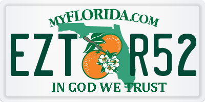 FL license plate EZTR52