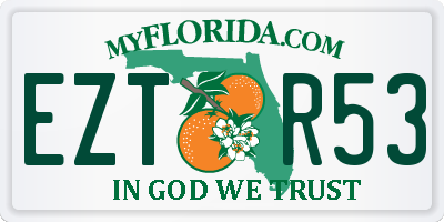 FL license plate EZTR53