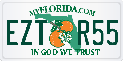 FL license plate EZTR55